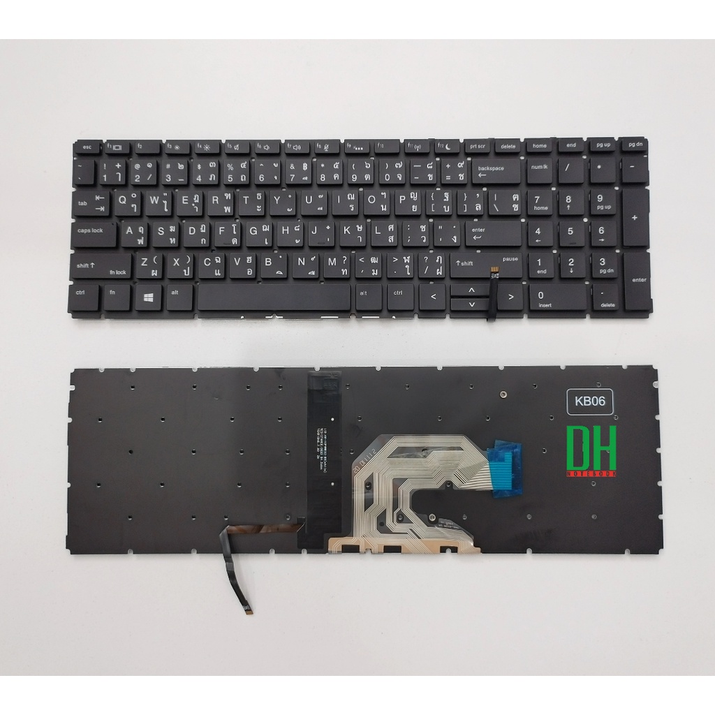 แป้นพิมพ์ คีย์บอร์ดโน๊ตบุ๊ค HP Probook 450 G6, 455 G6, 450 G7, 455 G7, 455R G6 L