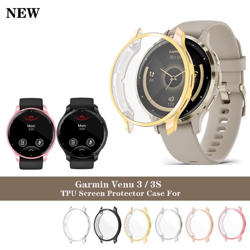 เคสป้องกัน TPU แบบนิ่ม ชุบไฟฟ้า สําหรับ Garmin Venu 3 3s