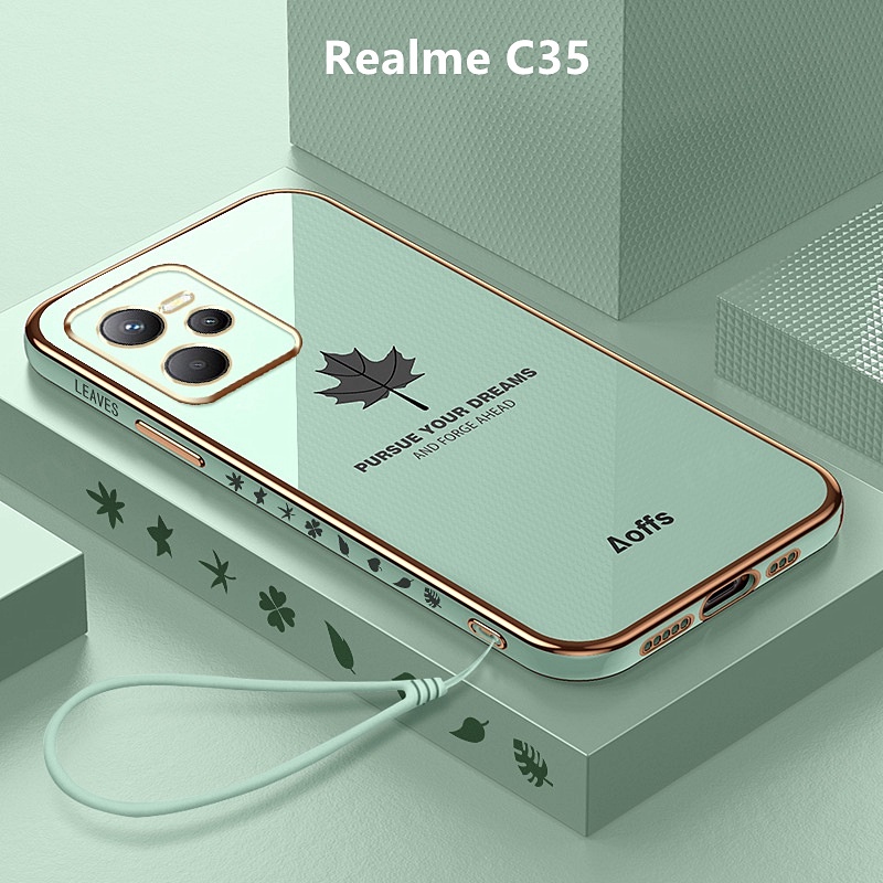 เคส Realme C35 case อ่อนนุ่ม ลายใบเมเปิ้ล เคสมือถือ เคสโทรศัพท์ Realme C35