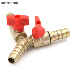 Kamembetbg 3 Way Tee ทองเหลือง Y ปิดวาล์ว 3/8 "10 มม.Barb การใช้แก๊สน้ํามัน/วาล์ว Clamp ทีแก๊สทองเหลืองชนิด ย เชื่อมต่อวาล์วท่อแก๊ส 3 ทาง Tee Y Shut off