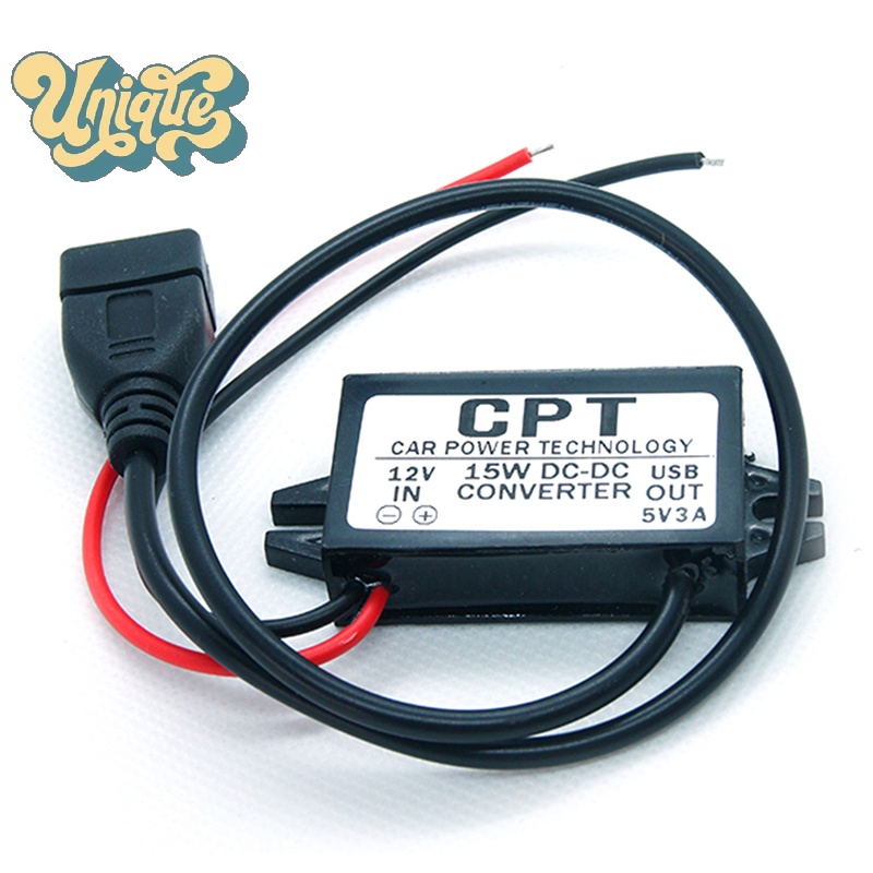 (Unique) - โมดูลแปลง 12V เป็น 5V USB Output Power Adapter 3A 15W
ใหม่ ใหม่