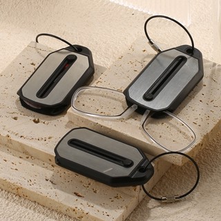 Hsjiabi แบบพกพา พร้อมเคส กรอบ TR สี่เหลี่ยม เลนส์เล็กพร้อมเค…