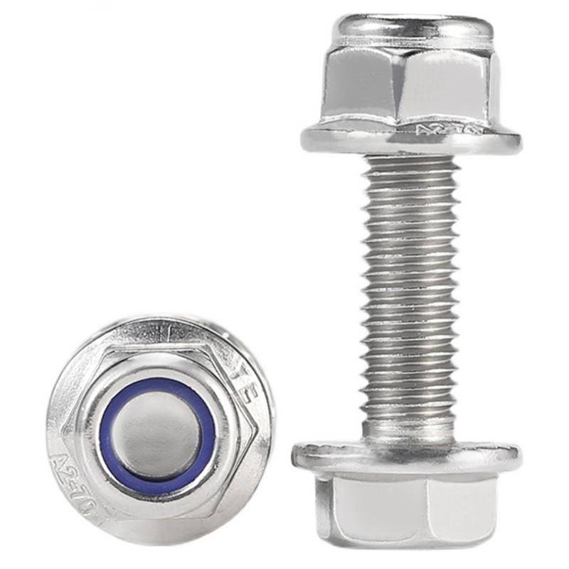(((M8-M12) ชุดสกรูหน้าแปลน หกเหลี่ยม สเตนเลส 304 พร้อมน็อตสกรู M8M10M12 ราคา ถูกที่สุด ดีลบีเคเค แกลเลอรีภาพที่ 6