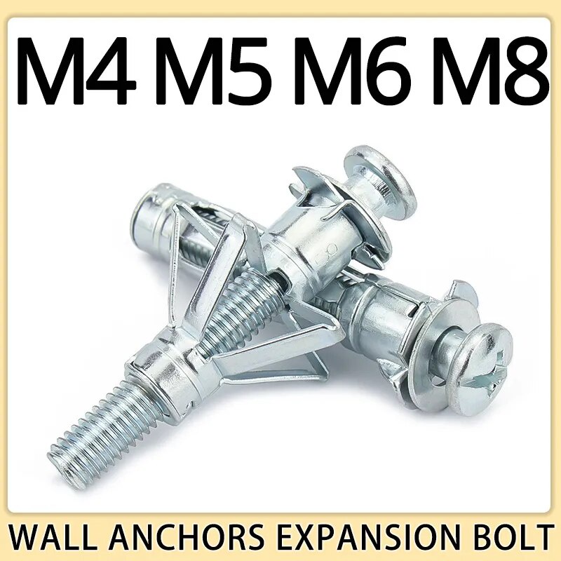 M4 M5 M6 M8 Gypsum Board Drywall Anchor Plasterboard Wall Ceiling Expansion Bolt Aircraft Tube Pipe 