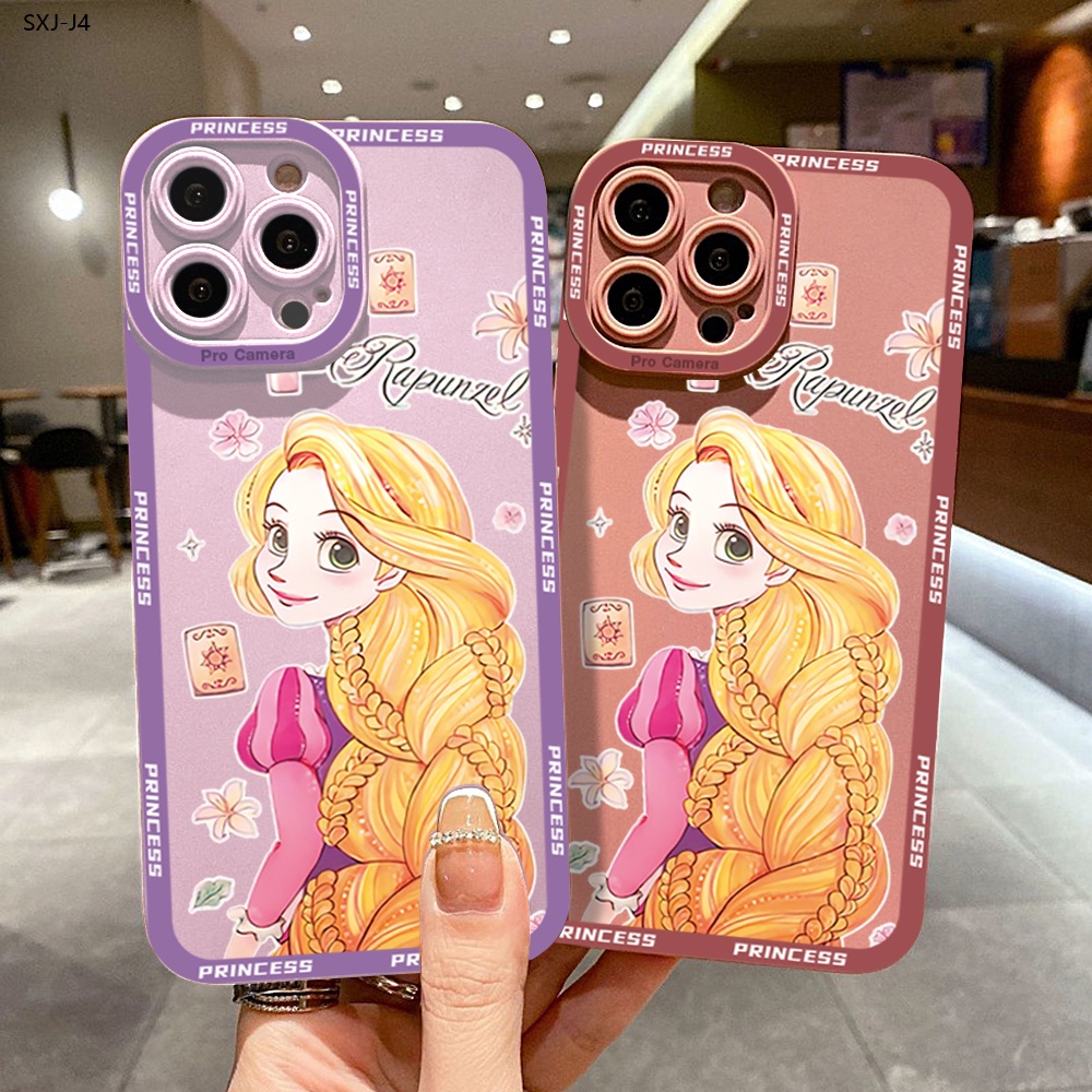 เข้ากันได้กับ Samsung Galaxy J4 J5 J6 J7 J8 Core Pro Plus Prime 2018 2017 2015 J4+ J6+ เคสซัมซุง สำหรับ Case Shockproof Silicone Cartoon Rapunzel Princess เคสโทรศัพท์ Angel Eyes