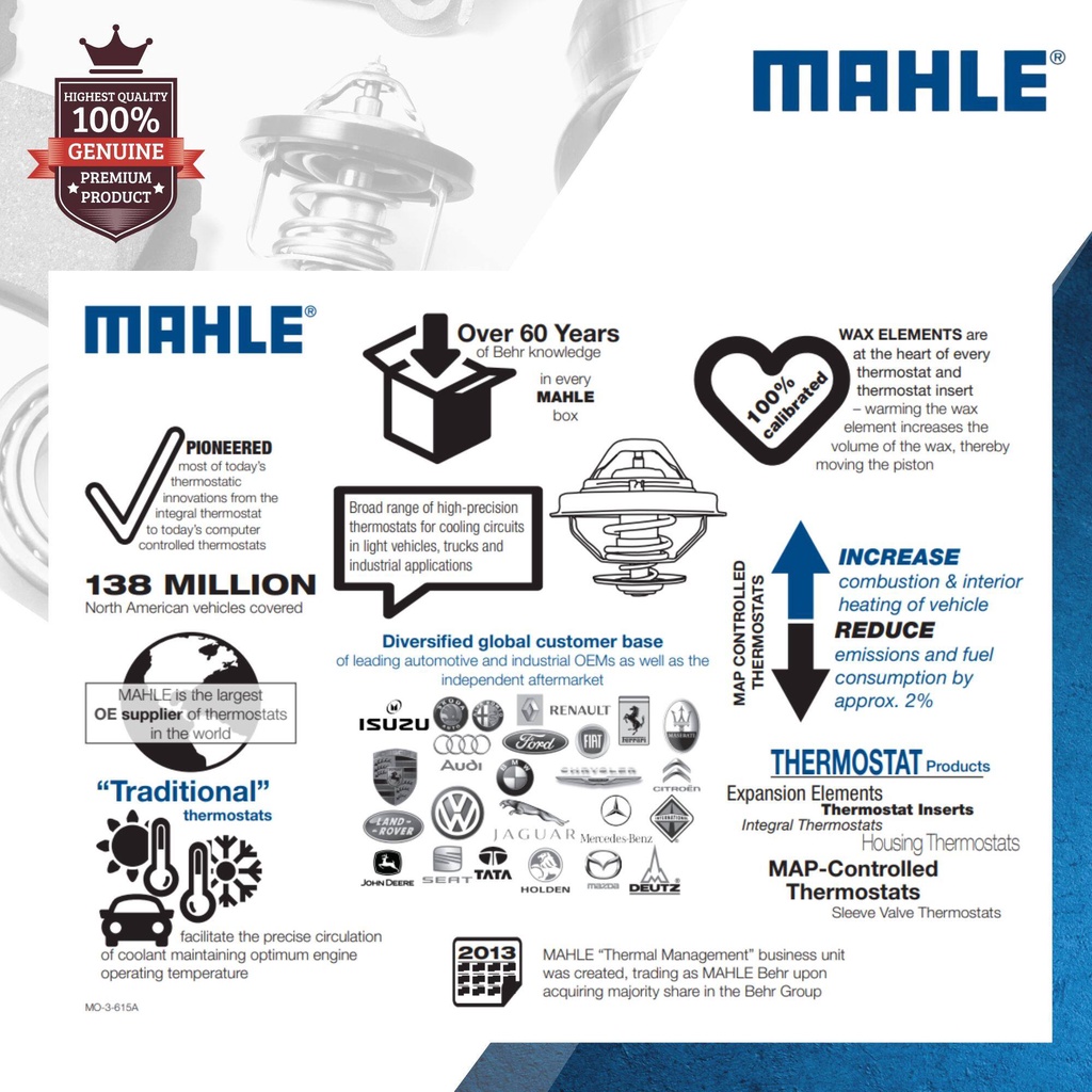 💎Mahle Thermostat💎  วาล์วน้ำควบคุมไฟฟ้า Mahle TM37103 Chevrolet Sonic 1.4 ปี 2012-2018 ปี 12,13,14,15,16,17,18 - รูปที่ 2