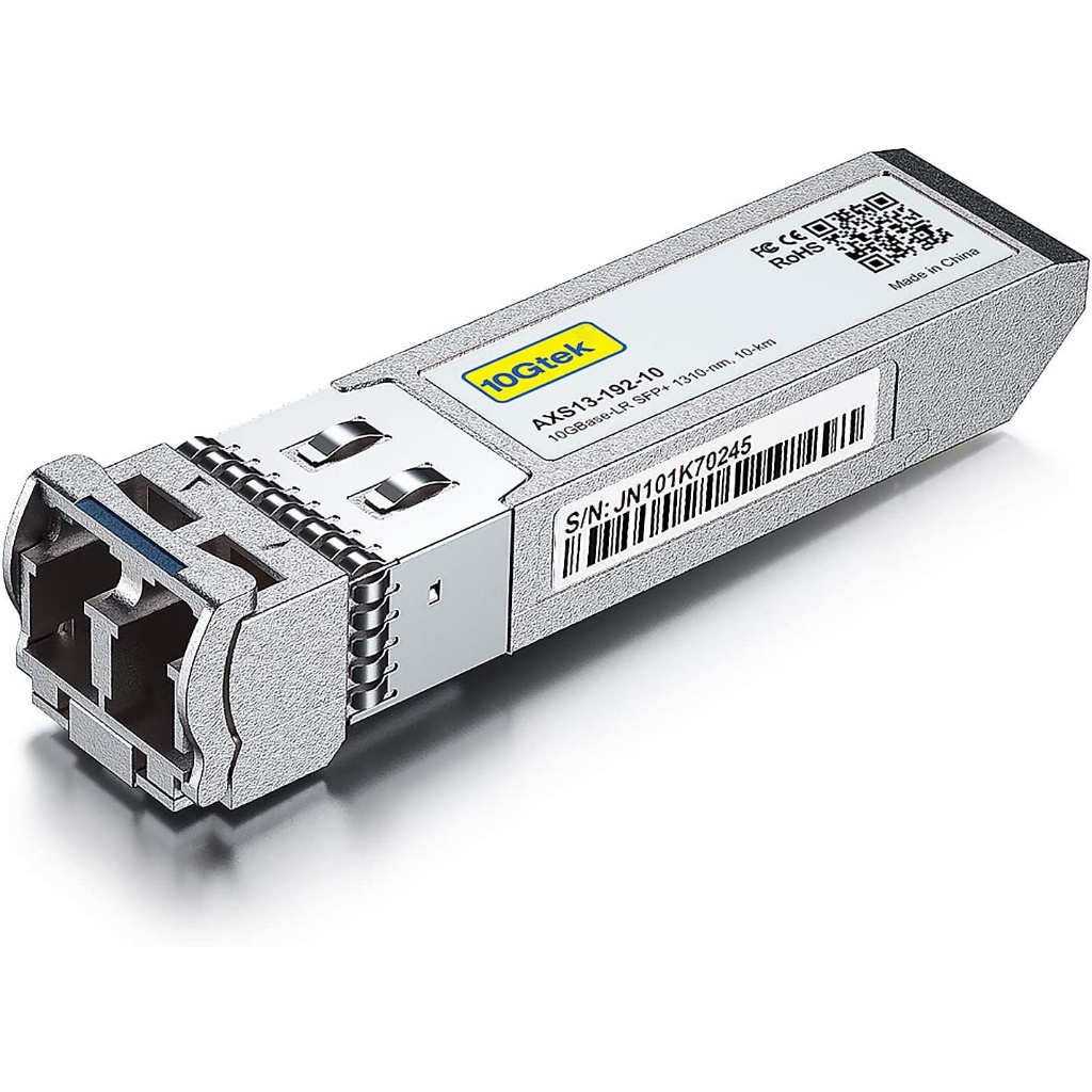 UBIQUITI 10Gtek 10GBase-LR SFP+ Transceiver, 10G 1310nm SMF, สูงสุด 10 กม., เข้ากันได้กับ Cisco SFP-