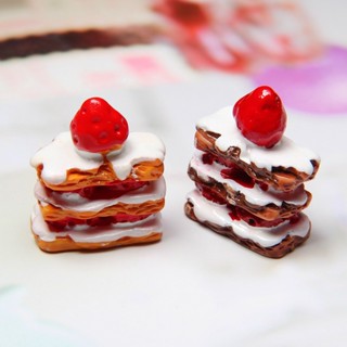 เรซิ่นนาโปเลียนสตรอเบอร์รี่เค้กทําเองครีมโทรศัพท์กรณีวัสดุอา…