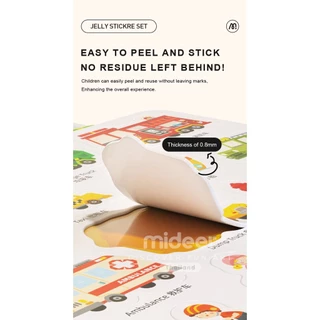 Mideer มิเดียร์ Reusable Jelly Sticker Set-ชุดสติ๊กเกอร์เยลลี่กันน้ำ CT2316-CT0610
