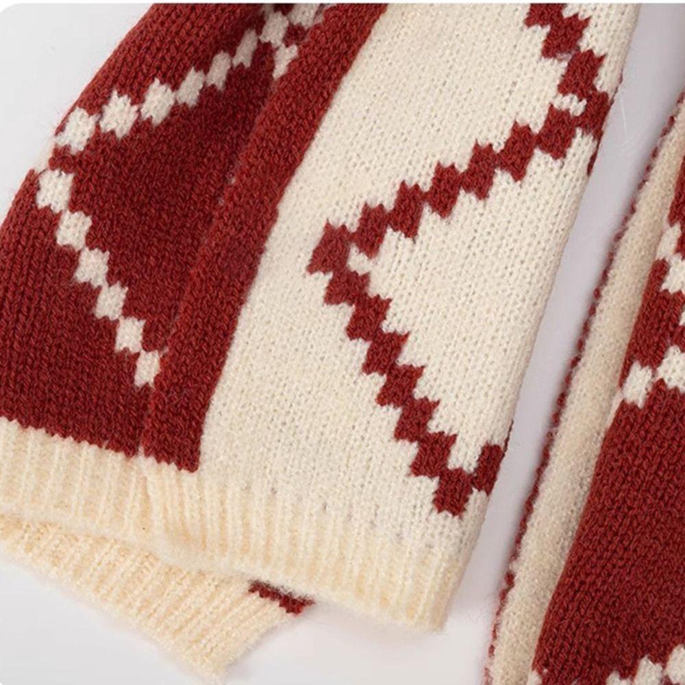 ผ้าพันคอถักจากบราซิล ออกแบบสองด้านลายสก๊อต หนามากเหมาะกับอากาศหนาว - รูปที่ 5