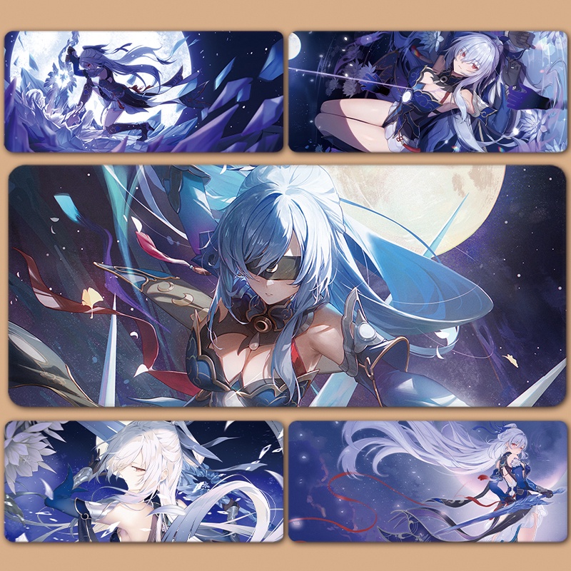 Honkai Star Rail แผ่นรองเมาส์ Jingliu แผ่นรองคอมพิวเตอร์ แล็ปท็อป แป้นพิมพ์ สํานักงาน เดสก์ท็อป XXL 