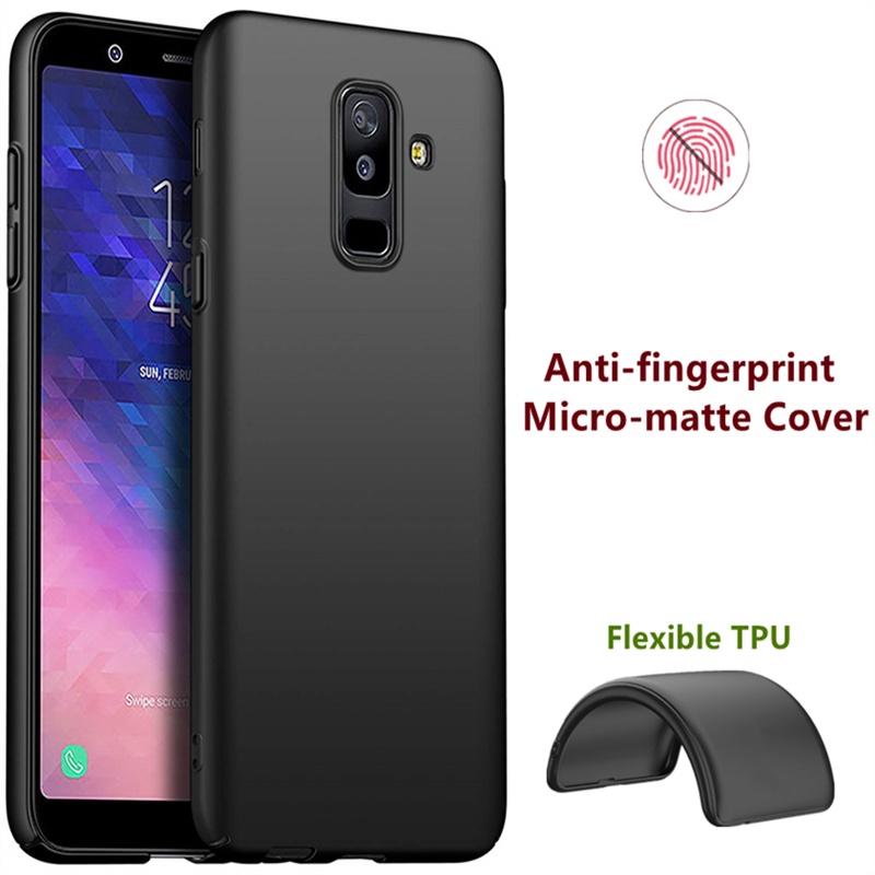 เคสซิลิโคน TPU เนื้อแมตต์ กันลายนิ้วมือ สําหรับ Samsung Galaxy J8 2018 6.0 นิ้ว SM-J810F J810G J810Y