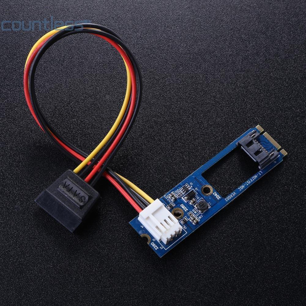 อะแดปเตอร์การ์ดแปลง M.2 NGFF SATA เป็น 7Pin SATA M2 เป็น SATA พร้อมสายเคเบิล ✨ [countless.th]