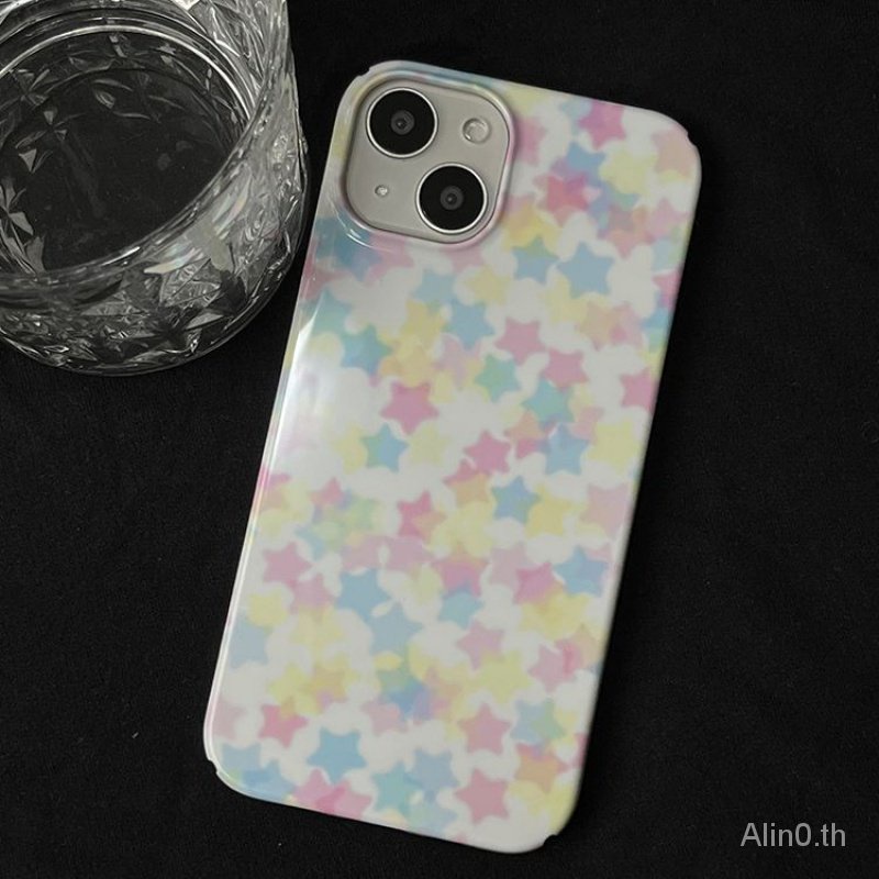 เคสโทรศัพท์มือถือแบบแข็ง กันกระแทก ลายดาว สําหรับ iPhone 7 8 plus x xs xr xsmax 11 12 13 14 15 Pro m