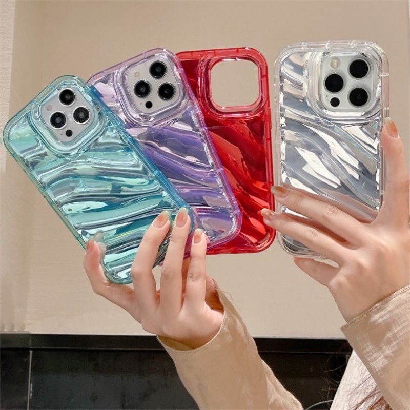 โปร่งใสขอบหยักเลเซอร์เคสโทรศัพท์สำหรับ For iPhone 15 16 Pro Max 11 12 13 Pro Max XS Max 7 8 Plus Soft TPU กรณีหลัง Case