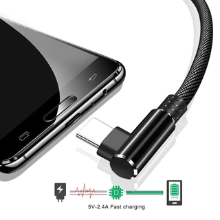 2M สายชาร์จเร็ว 90องศา สำหรับมือถือ สายชาร์จโทรศัพท์มือถือ For iPhone ,Type C สําหรับโทรศัพท์มือถือ Charging Cable