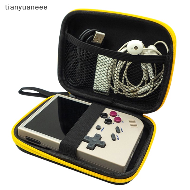 Tianyuaneee กระเป๋าสีดํา สไตล์เรโทร สําหรับเครื่องเล่นเกม RG35XX RG353V