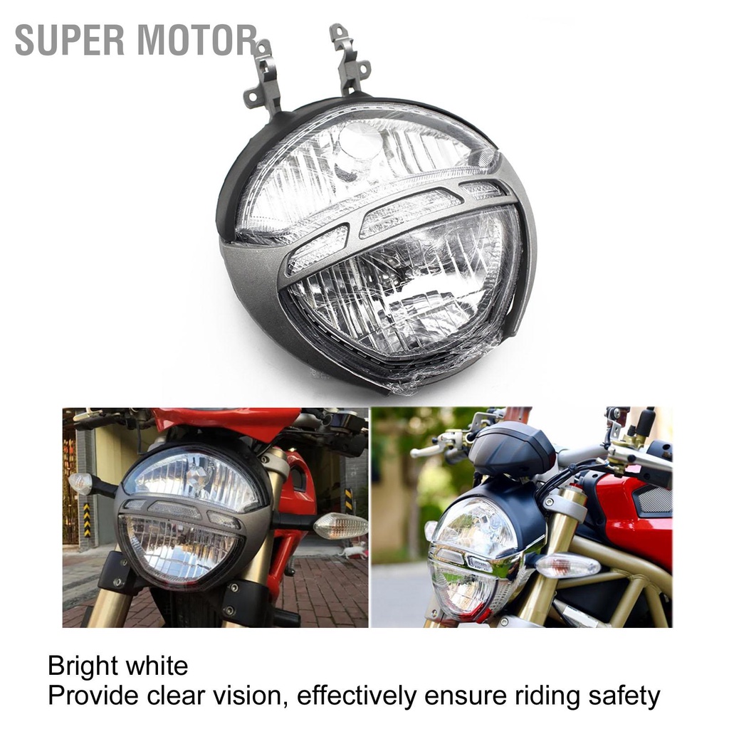 Super Motor ไฟหน้ารถจักรยานยนต์กันน้ำไฟหน้าBracketสำหรับDucati Monster 1100 1100S M1000 696 795 796