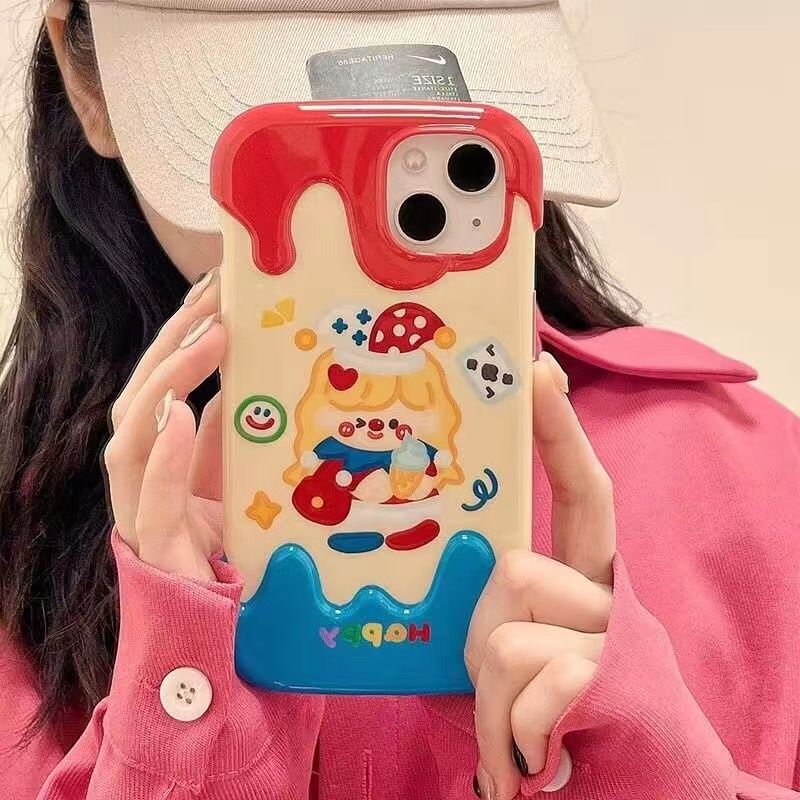 เคสโทรศัพท์มือถือซิลิโคน TPU กันกระแทก ลายการ์ตูนเจ้าหญิงไอศกรีม สําหรับ IPhone 15 11 14 13 12 Pro Max 7 8 Plus XR X XS Max SE2020