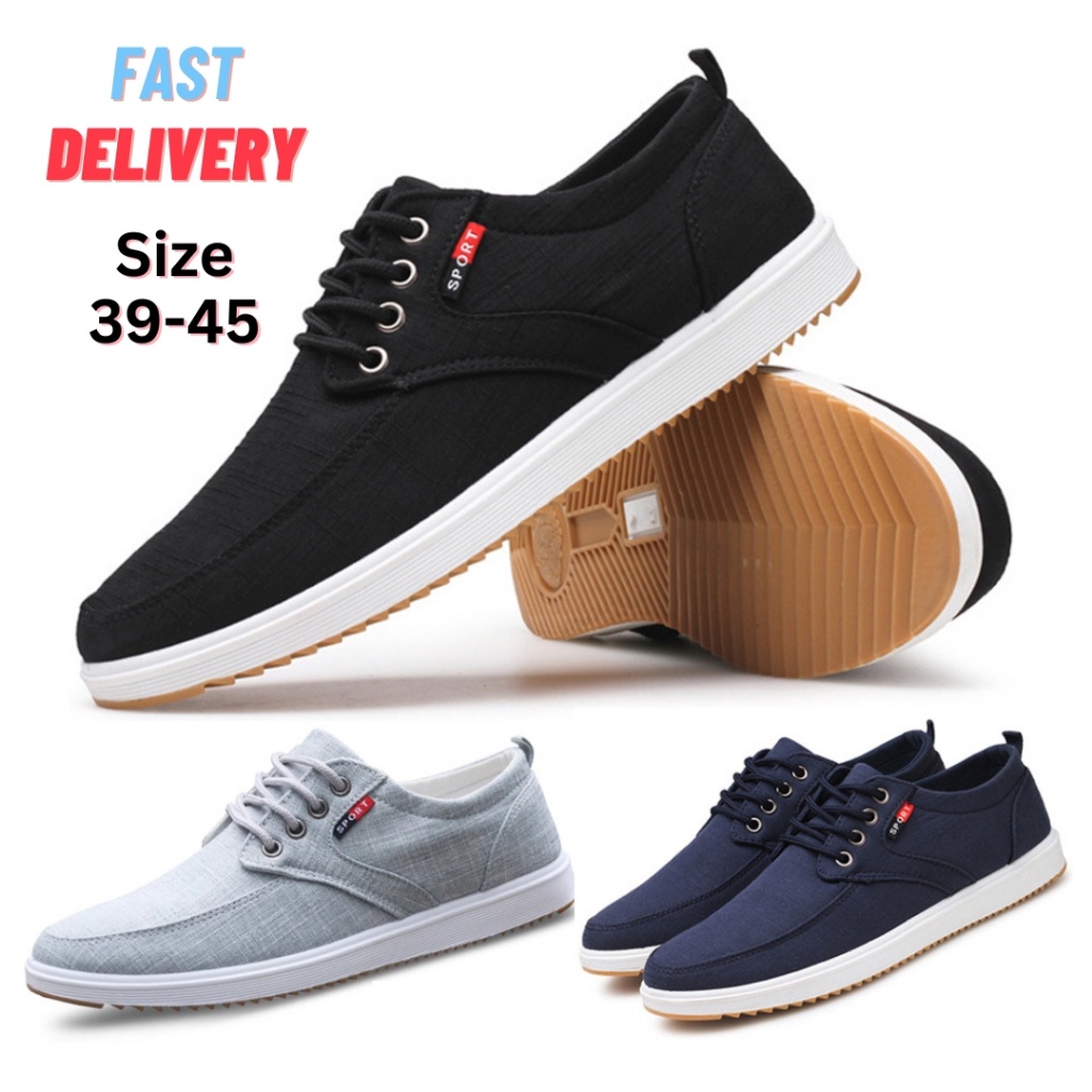 รองเท้าผ้าใบลำลอง แบบผูกเชือก ราคาส่ง คุณภาพดี READY STOCK Sneakers Men Shoes Men Canvas Shoes Wholesale Casual Shoes