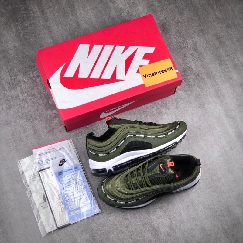 NIKE NIKE Nike AIR MAX 97 AIR MAX 97 x UNDEFEATED OLIVE GREEN ARMY รองเท้าผ้าใบสะท้อนแสง