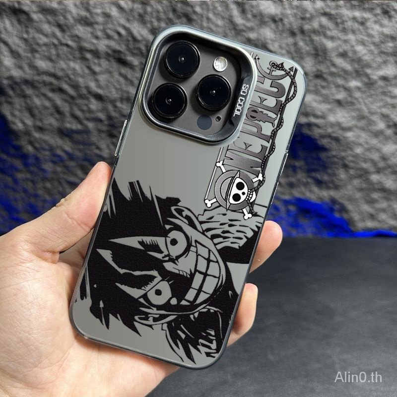 เคสโทรศัพท์มือถือ กันกระแทก ลายลูฟี่ One Piece หลากสี สําหรับ iPhone x xs xr xsmax 11 12 13 14 15 Pro max plus YUYZ