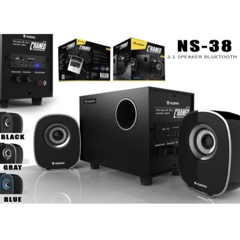 NUBWO ลำโพง bluetooth รุ่น Ns 38 ปรับเบสได้ เสียบ USB แและ เมมได้ ลำโพงคอมพิวเตอร์