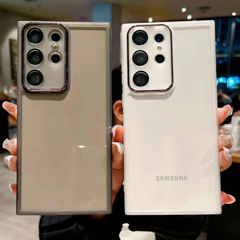 XXL| เคส สำหรับ Xiaomi 12 Lite 12T Pro Redmi Note 8 9 9s 10 10S 11S 11 12S 12 13 Pro Plus เคสใสเรียบง่าย สีดำ สีขาว นุ่ม พร้อมฟิล์มเลนส์ในตัว ป้องกัน