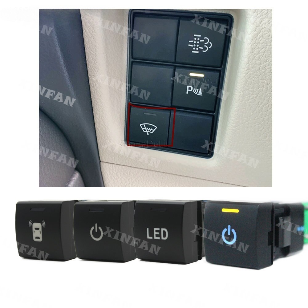 Xinfan ปุ่มกดเปิดปิดไฟ LED อุปกรณ์เสริมรถยนต์ สําหรับ Toyota Camry 70 Rav4 Altis 2019 Hilux prado 150 2020