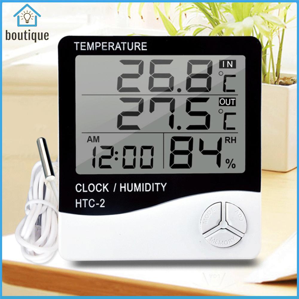 [จัดส่งในพื้นที่] HTC-2 เครื่องวัดอุณหภูมิแบบดิจิตอล Hygrometer เครื่องวัดอุณหภูมิและความชื้นอิเล็กทรอนิกส์ [1-3 วันมาถึง]