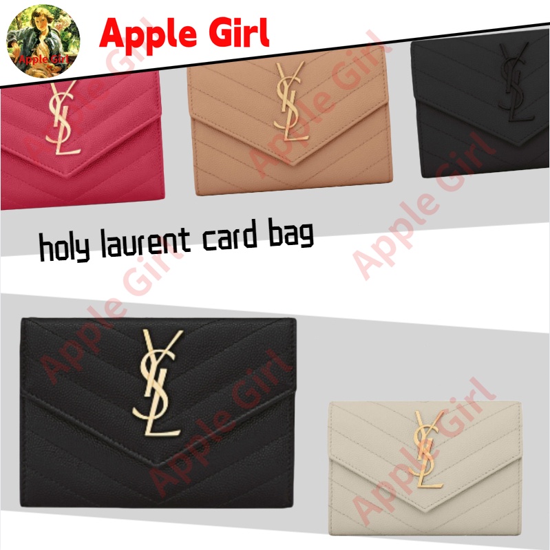 Yves Saint Laurent / กระเป๋าสตางค์แบบฝาพับ / YSL / กระเป๋าสตางค์แบบเดียวกันสำหรับบุรุษและสตรี