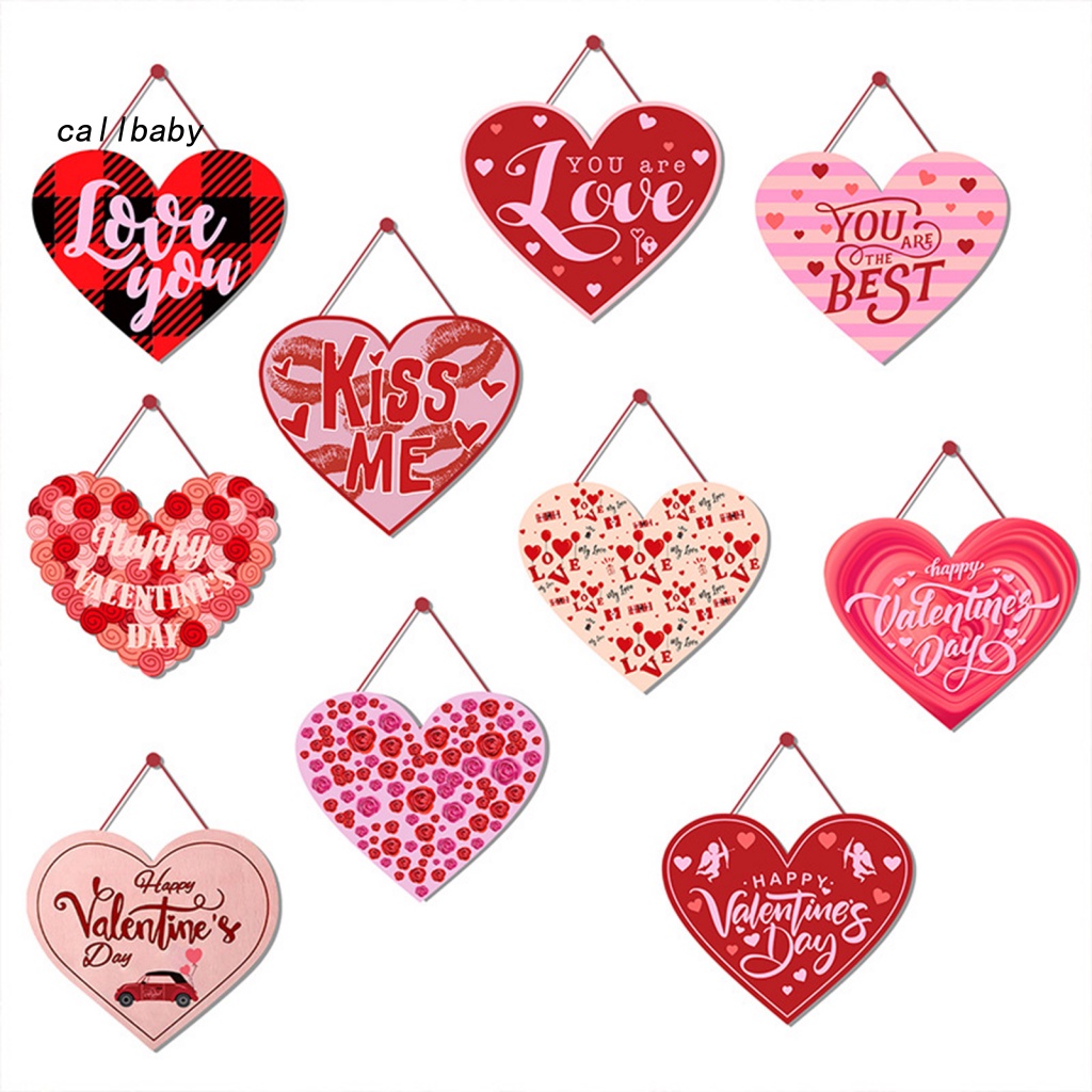 Kdcl- ป้ายแขวนประตูด้านหน้า ลายหัวใจสีแดง ตัวอักษร Happy Valentine's Day สําหรับตกแต่งบ้าน วันวาเลนไทน์