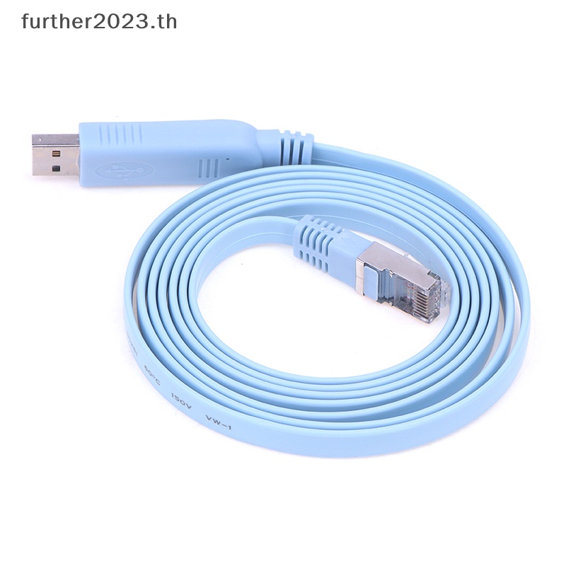 [พร้อมส่ง] สายเคเบิลอะแดปเตอร์คอนโซล USB เป็น RJ45 USB เป็น RS232 Serial เป็น RJ45 CAT5 1.8 ม. [พร้อมส่ง]
