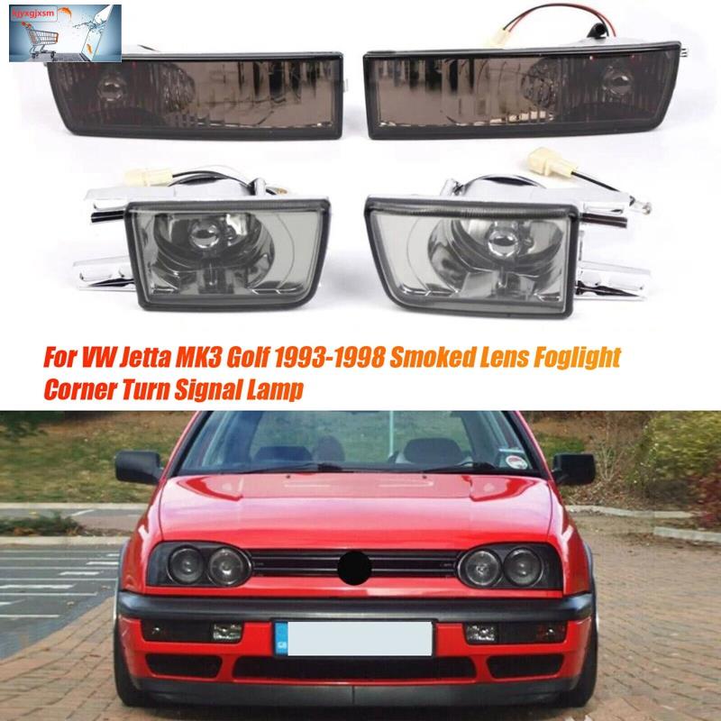 ไฟตัดหมอกกันชนหน้ารถยนต์ 1 ชุด และไฟเลี้ยว สําหรับ VW Jetta MK3 Golf 1993-1998