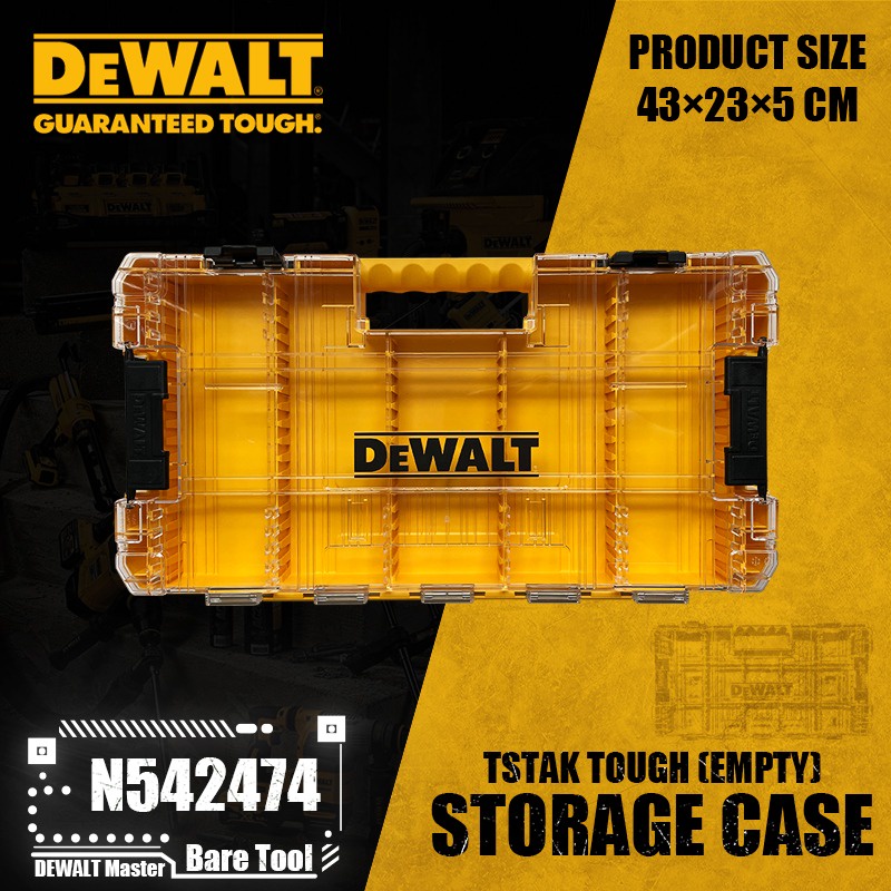 Dewalt N542474 ขนาดใหญ ่ Tough Case ไขควงที ่ ว ่ างเปล ่ าบิตชิ ้ นส ่ วนกล ่ องเก ็ บเครื ่ องมือไฟฟ ้ าอุปกรณ ์ เสริม