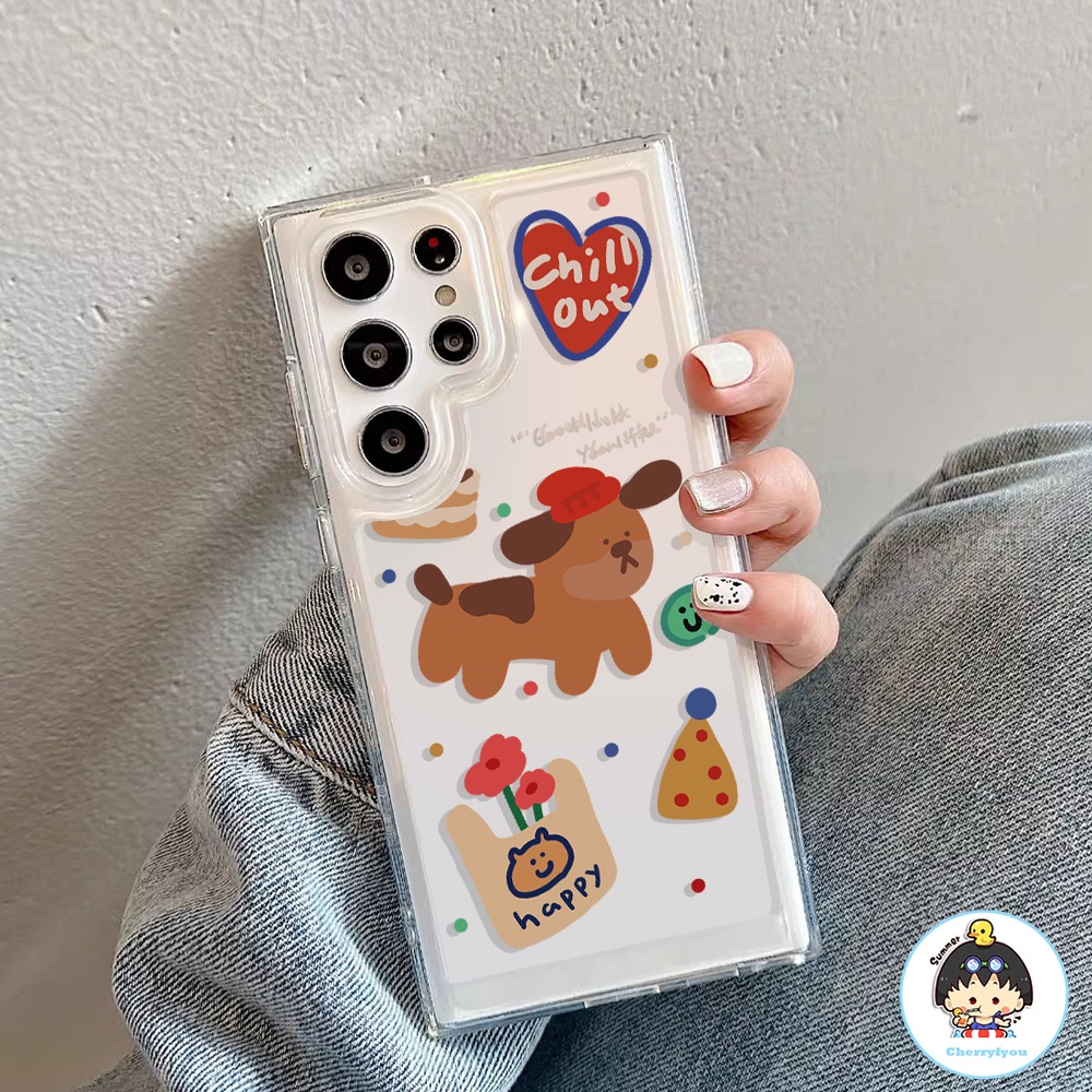 เคสโทรศัพท์มือถือแบบนิ่ม TPU กันกระแทก ลายการ์ตูนคริสต์มาส แฟชั่น สําหรับ SAMSUNG S21 S23 S22 S24 Ultra S20 FE S24 Plus A53 A54 A32 A13 A04e A12 M12 A50s A30s A10S