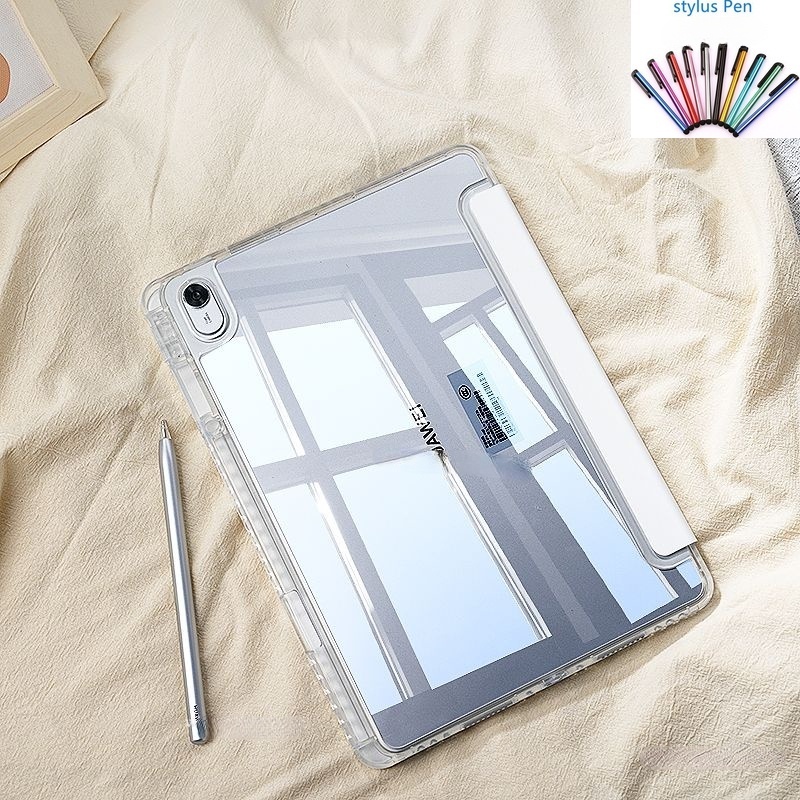 ใหม ่ กรณีอะคริลิคสําหรับ Huawei Matepad Pro 13.2 11.5 2023 Matepad Pro 11 2022 10.8 Matepad 10.4 Air 11.5 พร ้ อมที ่ ใส ่ ดินสอฝาครอบใส