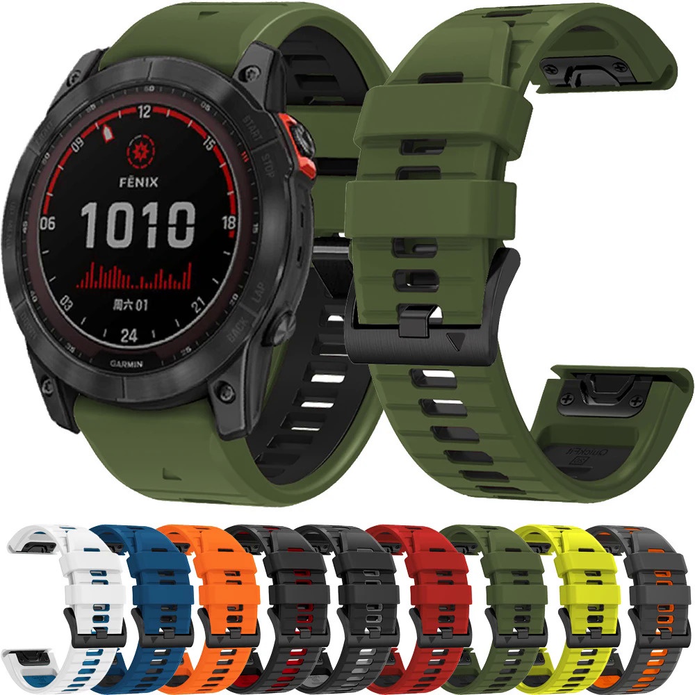 สายนาฬิกาข้อมือซิลิโคน 22 26 มม. สําหรับ Garmin Fenix 7 7x 6x 6 Pro 5x 5 Plus 945 935
