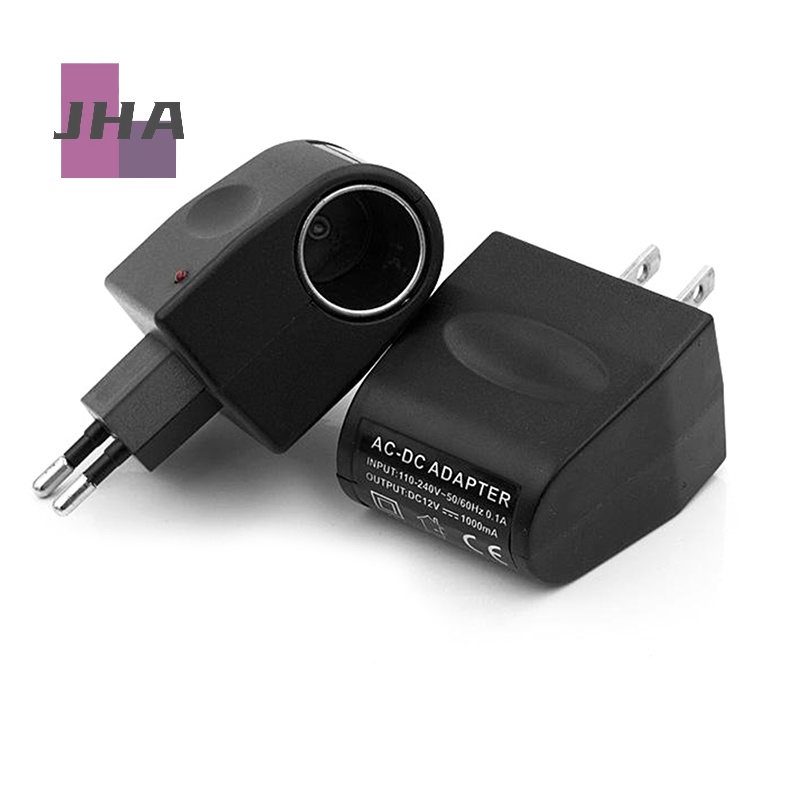 [JHA] อะแดปเตอร์แปลงปลั๊กไฟ 220V AC เป็น 12V DC สําหรับรถยนต์