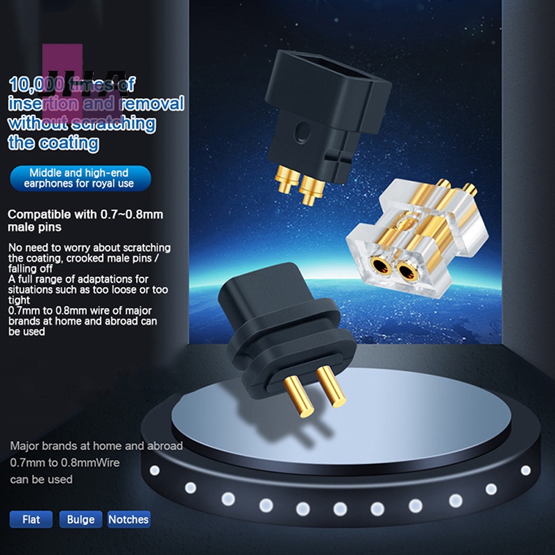 [JHA] ซ็อกเก็ตคู่ Ue Qdc 0.75\78 0.7-0.8 ตัวผู้ 0.78 ตัวเมีย สําหรับซ่อมแซมหูฟัง 1 คู่
