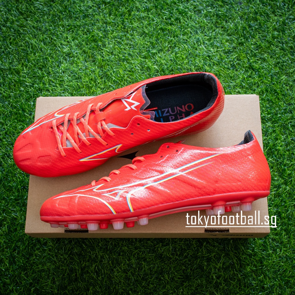 n.u ♞,♘Mizuno Alpha Elite AG รองเท้าฟุตบอลโตเกียว รองเท้าฟุตบอล รักบี้ ฟุตซอล