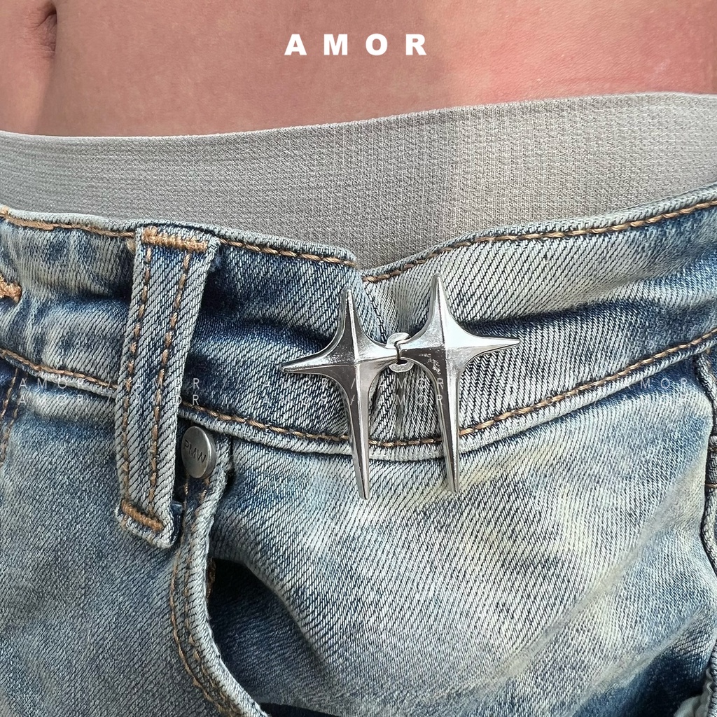 คลิปหัวเข็มขัด รูปดาว ติดกางเกง แฟชั่นสําหรับผู้ชาย และผู้หญิง - รูปที่ 4