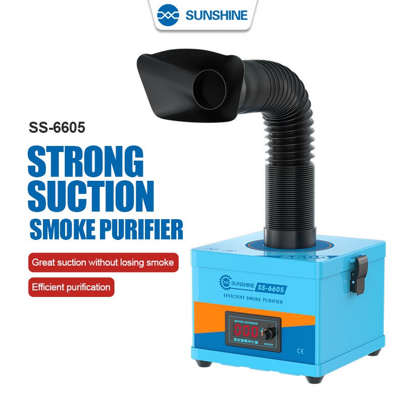 เครื่องดูดควัน smoke purifier เครื่องกรองควันกำจัดมลพิษ สำหรับงานช่างมือถือ SUNSHINE SS-6605