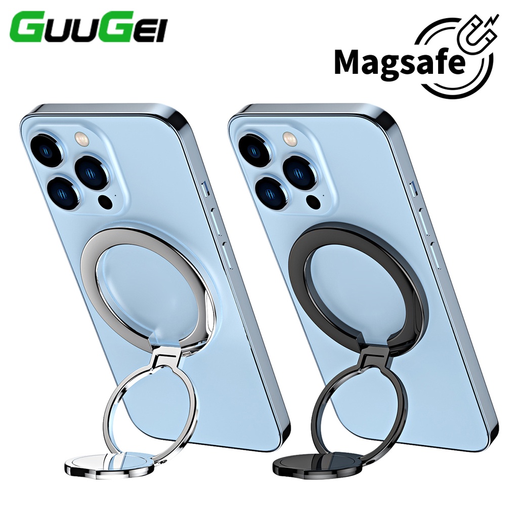 Guugei ที่วางโทรศัพท์แม่เหล็ก Magsafe ขายึดแหวนนิ้ว Magsafe ขาตั้งด้ามจับโทรศัพท์ Magsafe