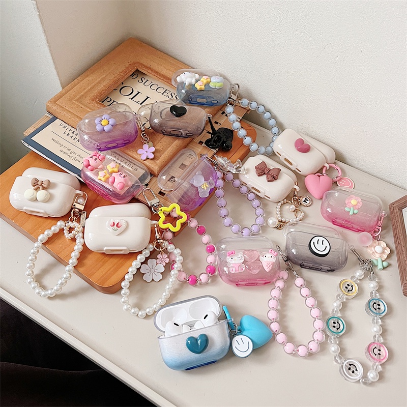 เคสหูฟัง Hoco EW03 Plus เคส Case เคสหูฟัง ลายดอกไม้ หน้ายิ้ม DIY สําหรับ