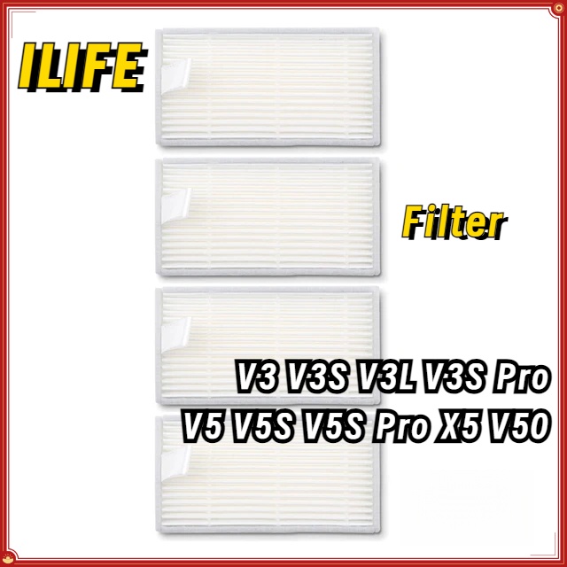 ตัวกรอง Hepa สําหรับ ILIFE V3 V3S V3L V3S Pro V5 V5S V5S Pro X5 V50 หุ่นยนต์กวาดเครื่องดูดฝุ่นอุปกรณ์เสริม