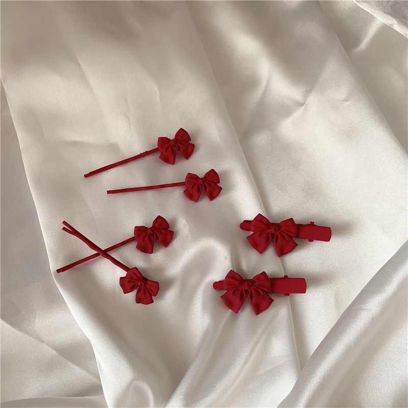 กิ๊บติดผม อเนกประสงค์ ประดับโบว์น่ารัก สีแดงหวาน สําหรับเด็กผู้หญิง - รูปที่ 2