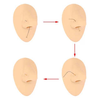 จิวเจาะร่างกาย ลิ้น ปาก จมูก แบบเหล็กไทเทเนียม G23 14G 16G 18G 20G 1 ชิ้น