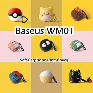 พร้อมส่ง! สําหรับ Baseus WM01 เคส ตลก การ์ตูน จัดแต่งทรงผม ซิลิโคนนิ่ม เคสหูฟัง เคส