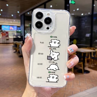 Cute Bear กรณีที่ชัดเจน for Samsung A56 A36 A26 A55 A57 A37 S26 Ultra A54 5G A07 A17 A53 A16 A06 A05 A33 A34 A35 A13 A22